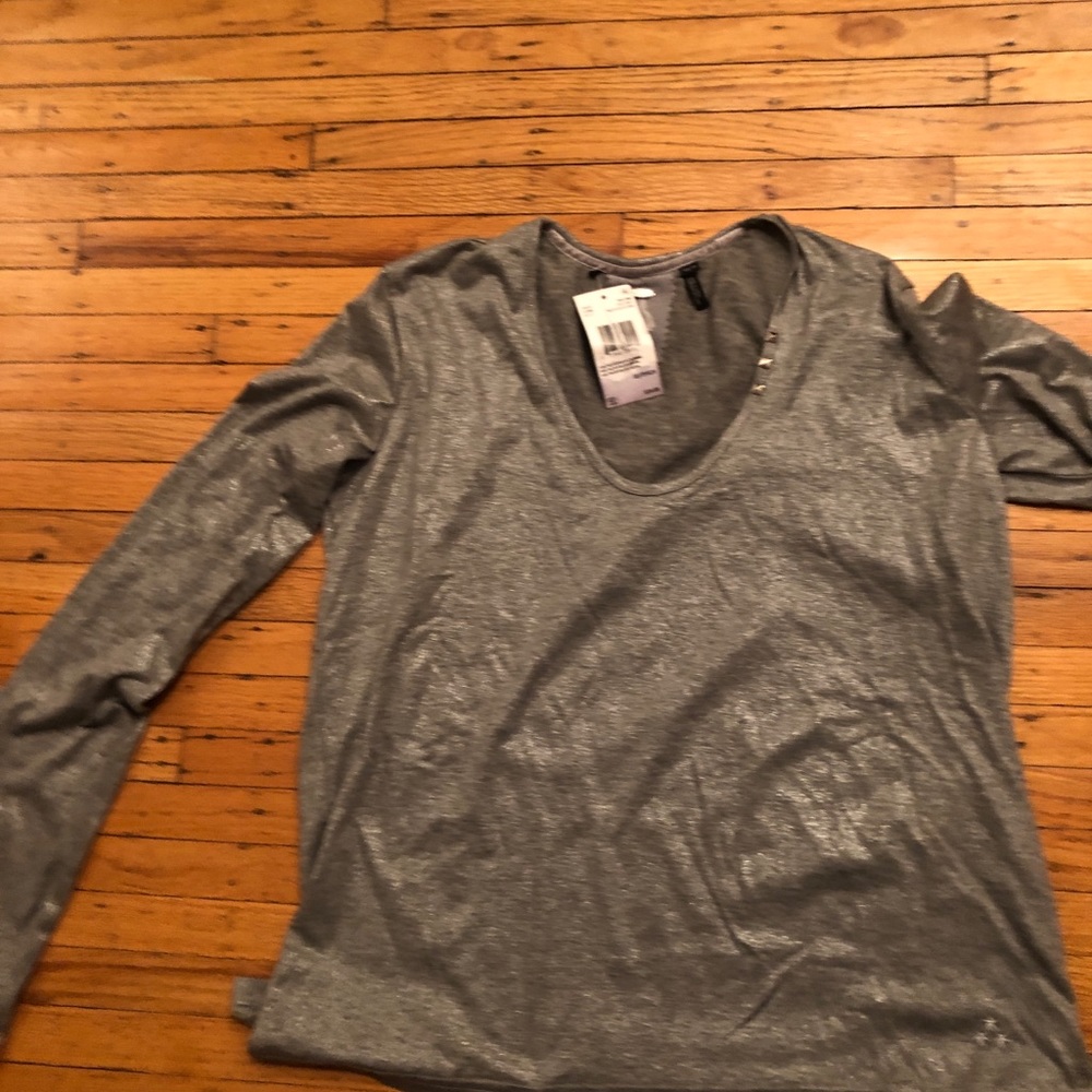 Grey shiny Buffalo long sleeve t-shirt